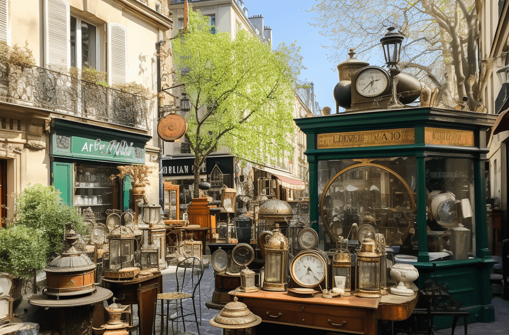Antiquites dans les Quartiers Historiques de Paris